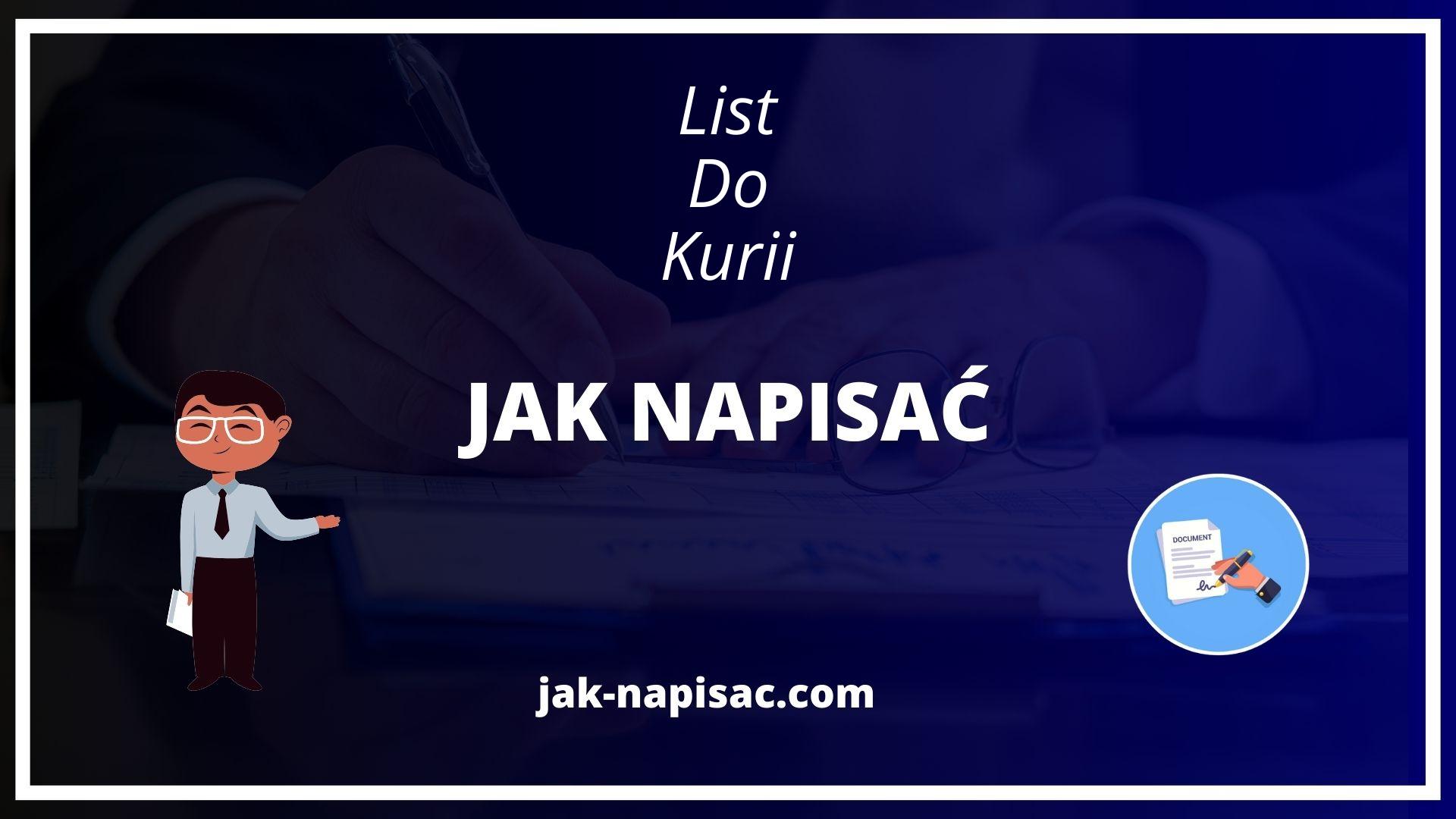 Jak Napisać List Do Kurii