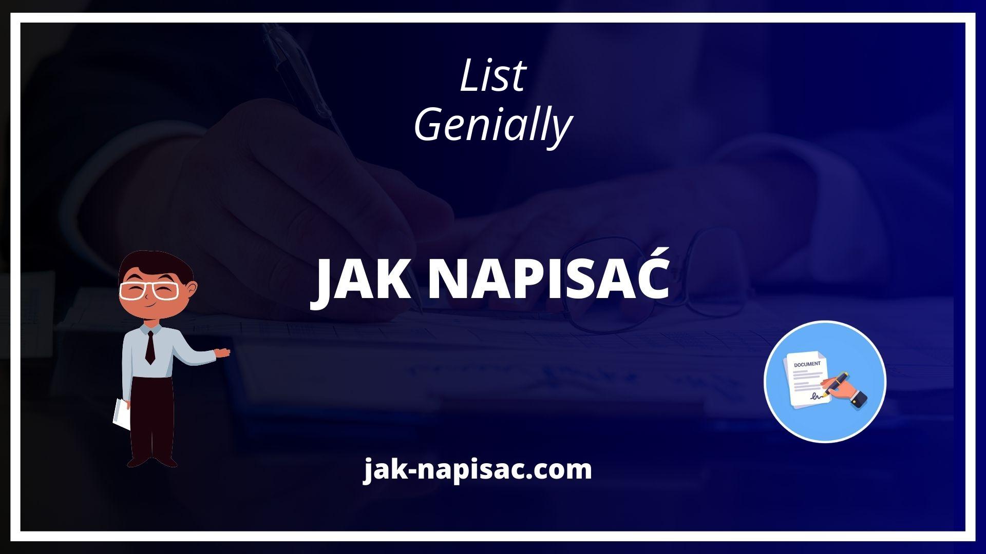 Jak Napisać List Genially